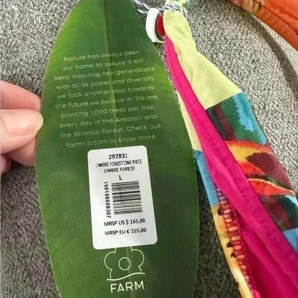 NWT FARM RIO 
Ombre Forest One-Piece swimsuit Sz L - Picture 6 of 7